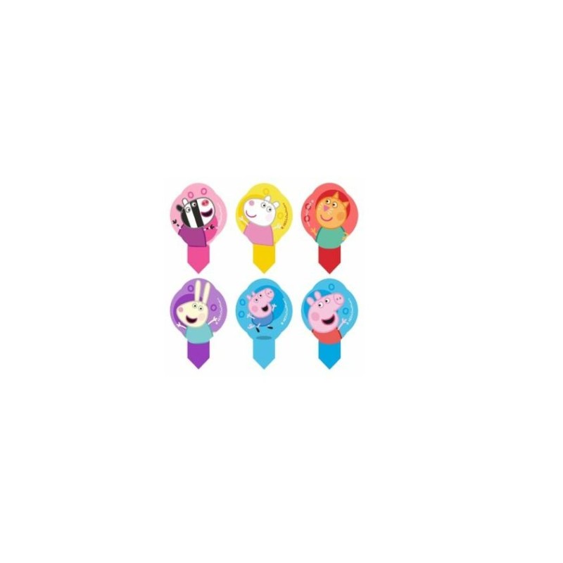 Dekoracja wtykacze waflowe Peppa Pig 600szt. Dekoracja wtykacze waflowe Peppa Pig 600szt.