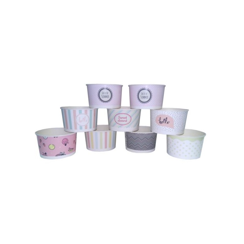Kubek papierowy do deserów pastel, 245 ml, 25 szt. Kubek papierowy do deserów pastel, 245 ml, 25 szt.